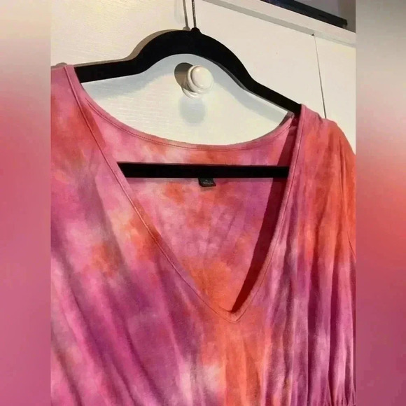 Wild fable tye-dye midi summer V-neck dress - Picture 4 of 6